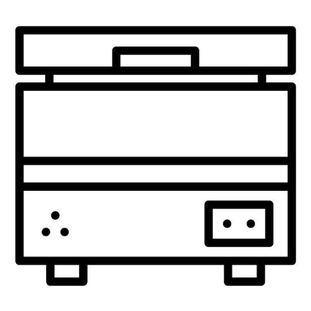 Diseño vectorial Estilo del icono del congelador de cofre