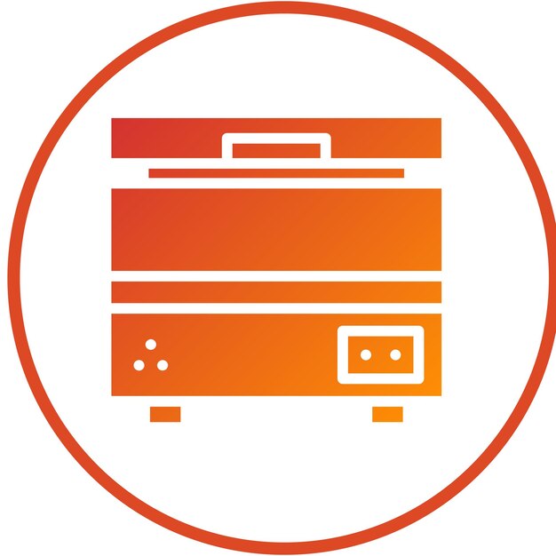 Diseño vectorial Estilo del icono del congelador de cofre