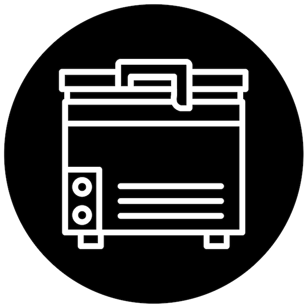Diseño vectorial Estilo de icono de congelador compacto