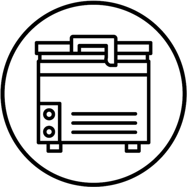Diseño vectorial Estilo de icono de congelador compacto