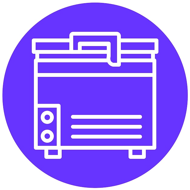 Diseño vectorial Estilo de icono de congelador compacto