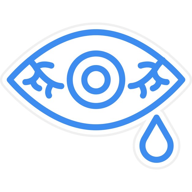 Vector diseño vectorial estilo del icono de la conjuntivitis