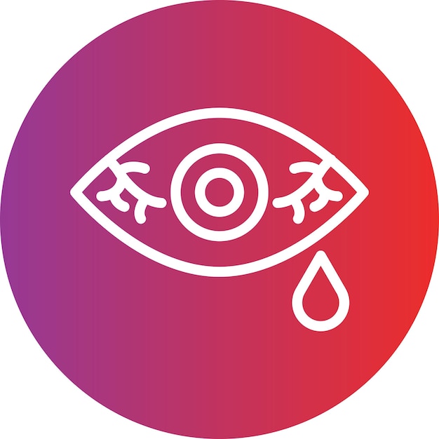 Diseño vectorial estilo del icono de la conjuntivitis