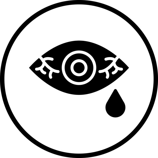 Diseño vectorial Estilo del icono de la conjuntivitis