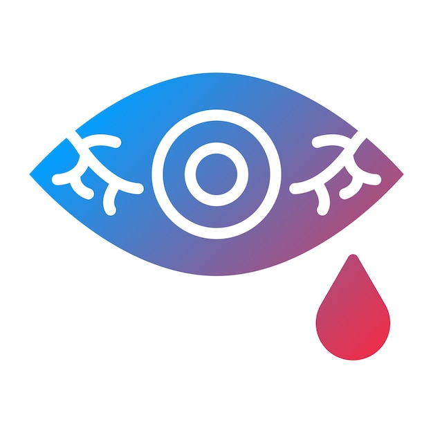 Vector diseño vectorial estilo del icono de la conjuntivitis