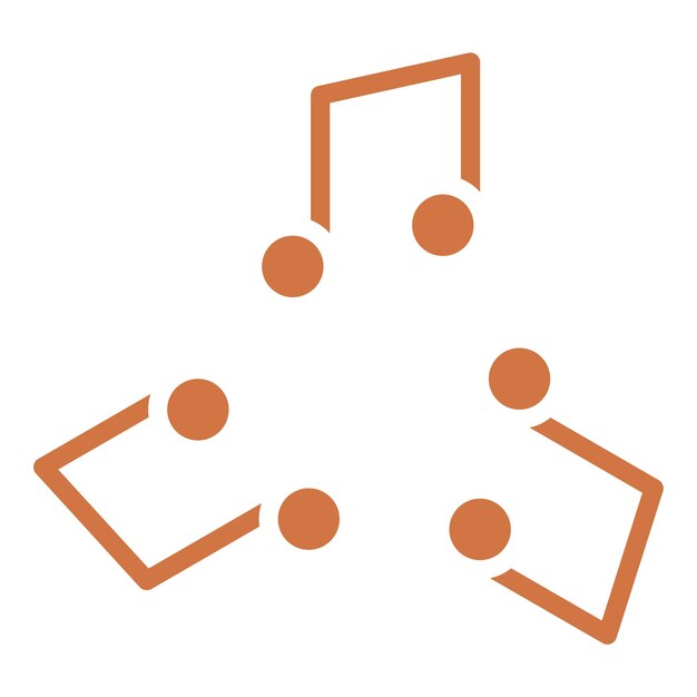 Diseño vectorial Estilo del icono del conjunto musical