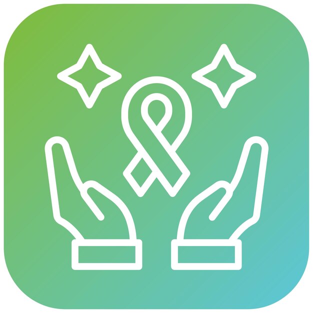 Diseño vectorial Estilo del icono conmemorativo del cáncer