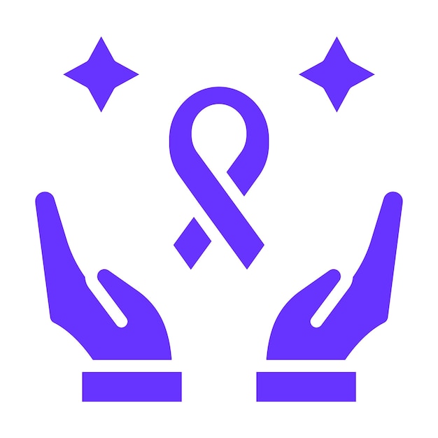 Diseño vectorial Estilo del icono conmemorativo del cáncer