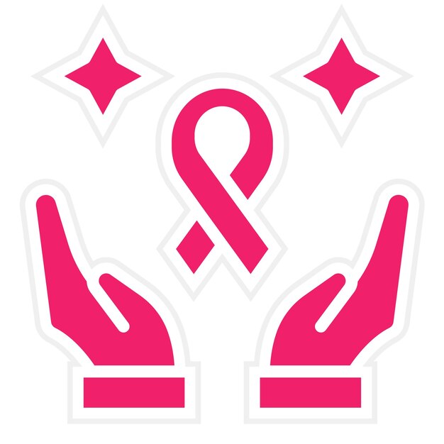 Diseño vectorial Estilo del icono conmemorativo del cáncer