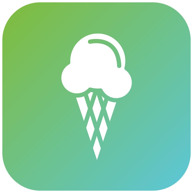 Diseño vectorial Estilo del icono del cono de azúcar
