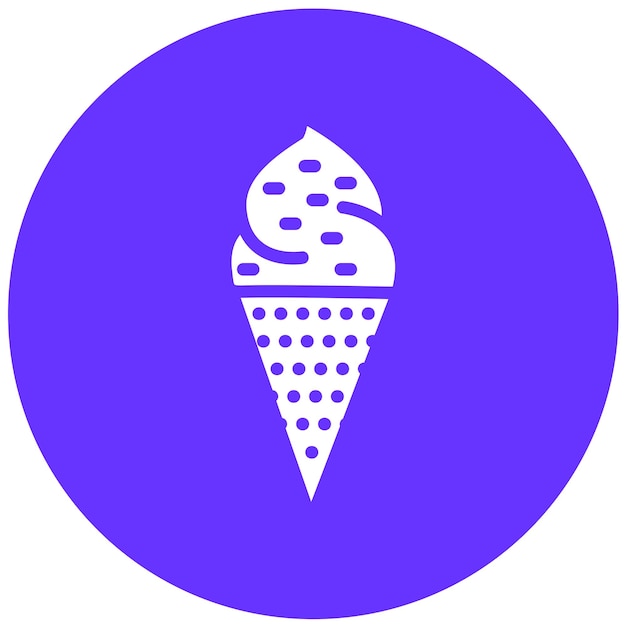 Diseño vectorial Estilo del icono del cono de helado