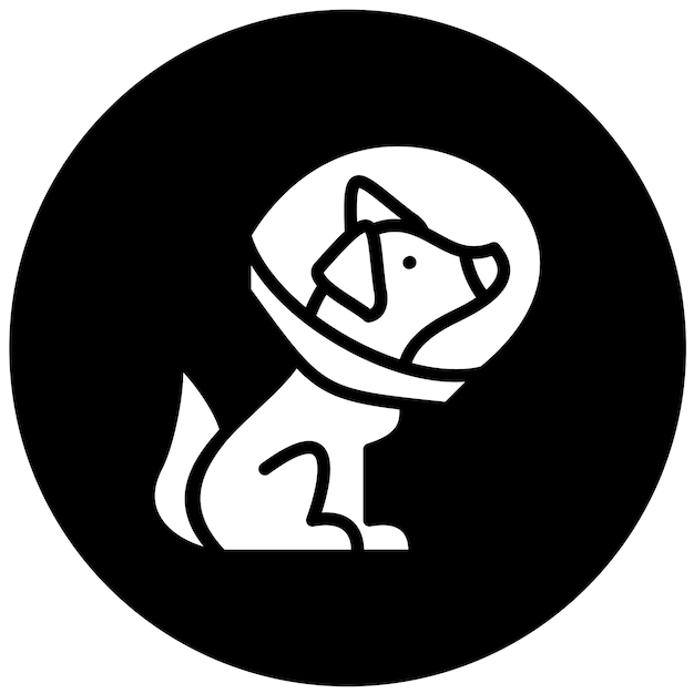Diseño vectorial Estilo del icono del cono del perro