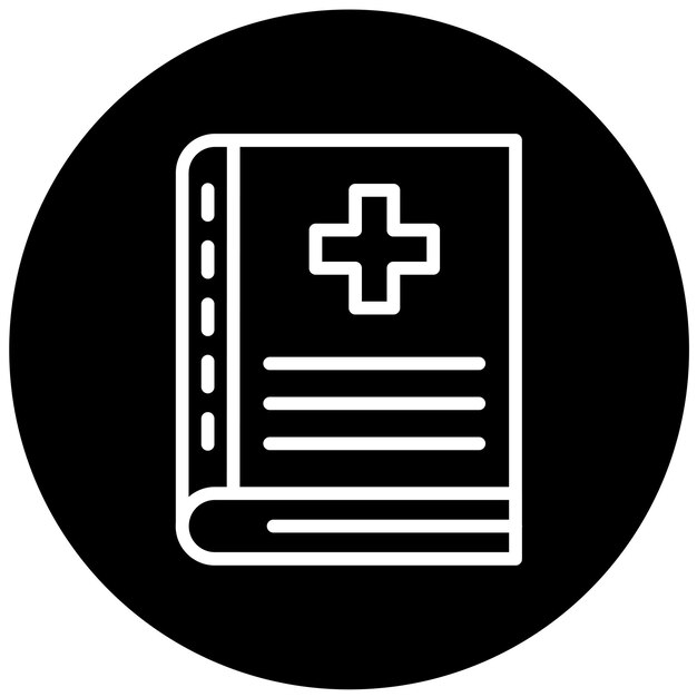 Diseño vectorial Estilo del icono de conocimiento médico