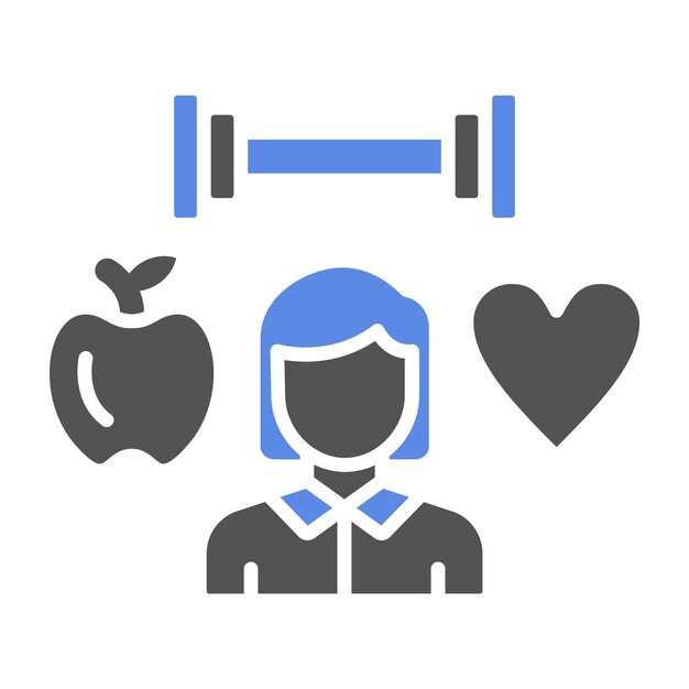Diseño vectorial Estilo de icono consciente de la salud