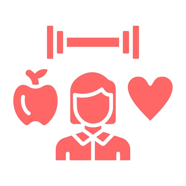 Diseño vectorial Estilo de icono consciente de la salud