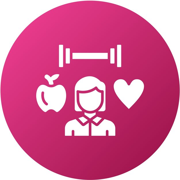 Diseño vectorial Estilo de icono consciente de la salud