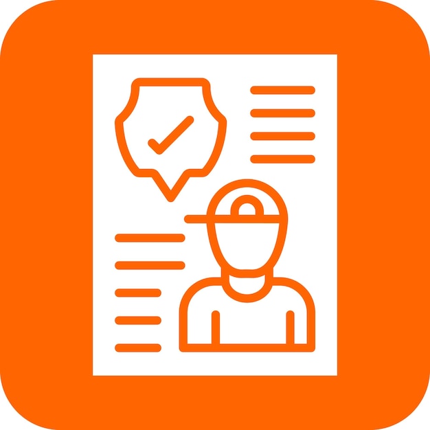 Diseño vectorial Estilo del icono de consentimiento infantil