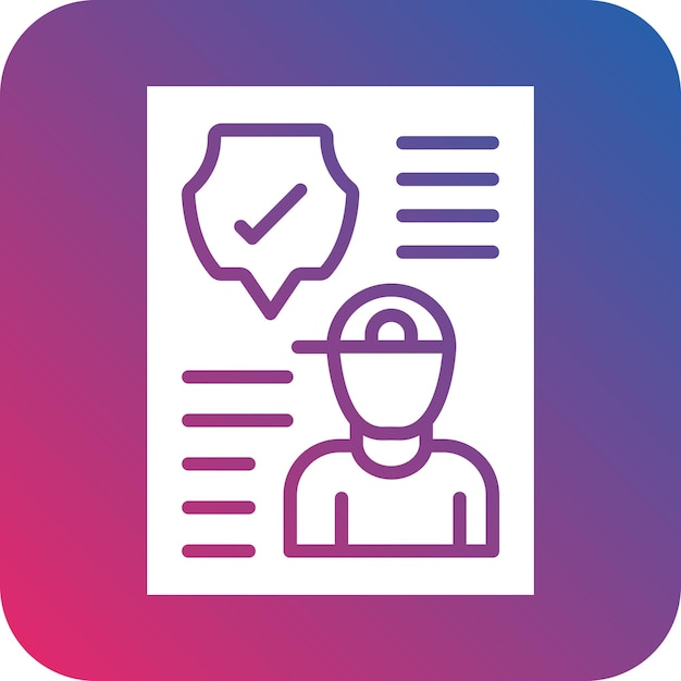 Diseño vectorial Estilo del icono de consentimiento infantil