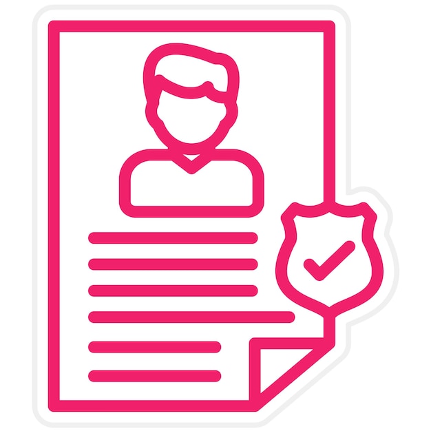 Diseño vectorial Estilo del icono de consentimiento infantil