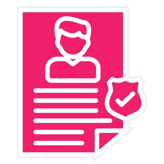 Diseño vectorial Estilo del icono de consentimiento infantil