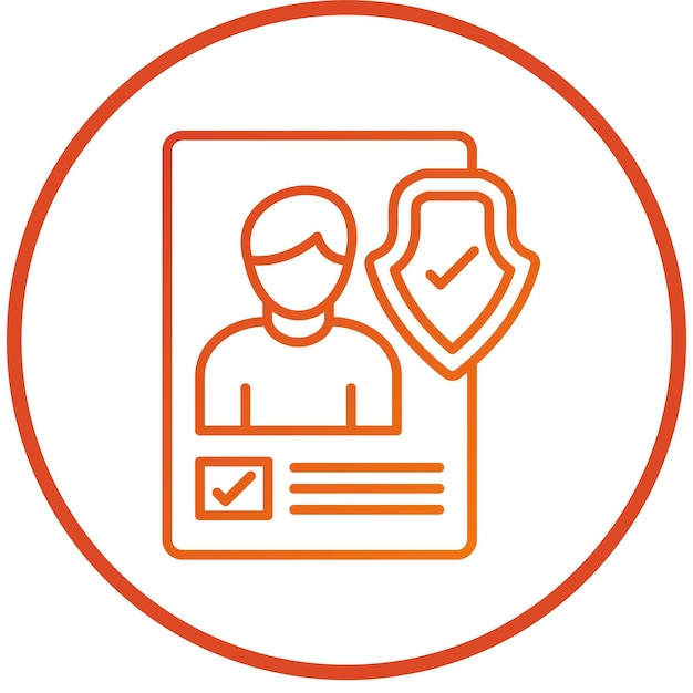 Diseño vectorial Estilo del icono de consentimiento infantil