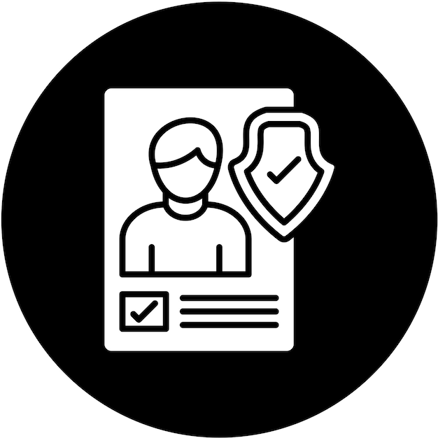 Diseño vectorial Estilo del icono de consentimiento infantil