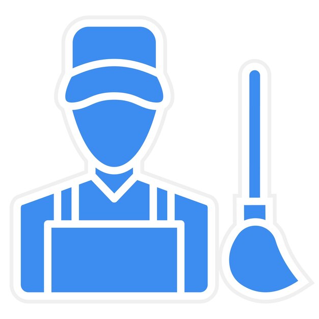 Diseño vectorial Estilo del icono del conserje