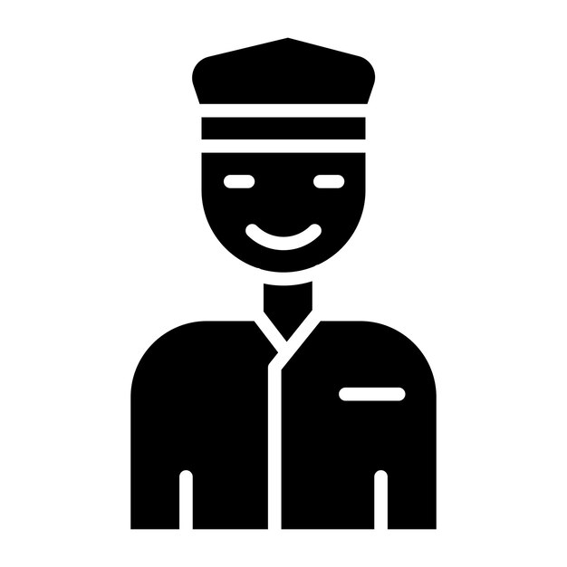 Diseño vectorial Estilo del icono del conserje