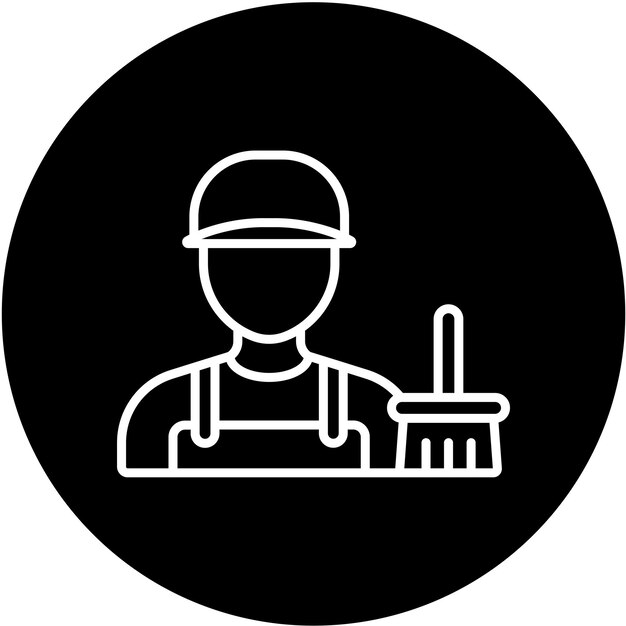 Diseño vectorial Estilo del icono del conserje