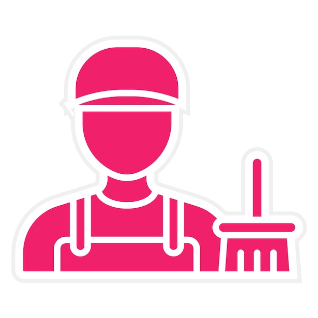 Diseño vectorial Estilo del icono del conserje