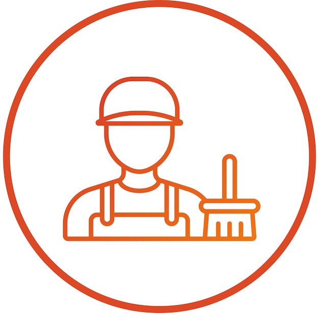 Diseño vectorial Estilo del icono del conserje