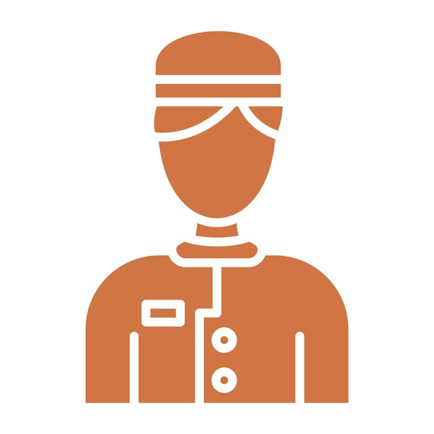 Diseño vectorial Estilo del icono del conserje
