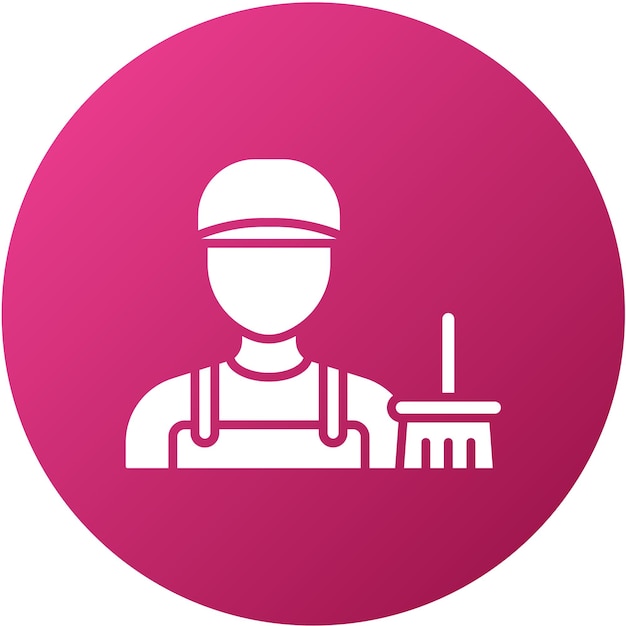 Diseño vectorial Estilo del icono del conserje