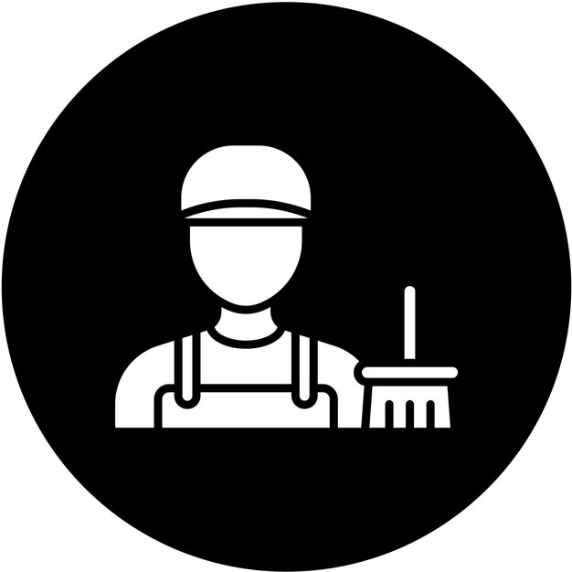 Diseño vectorial Estilo del icono del conserje