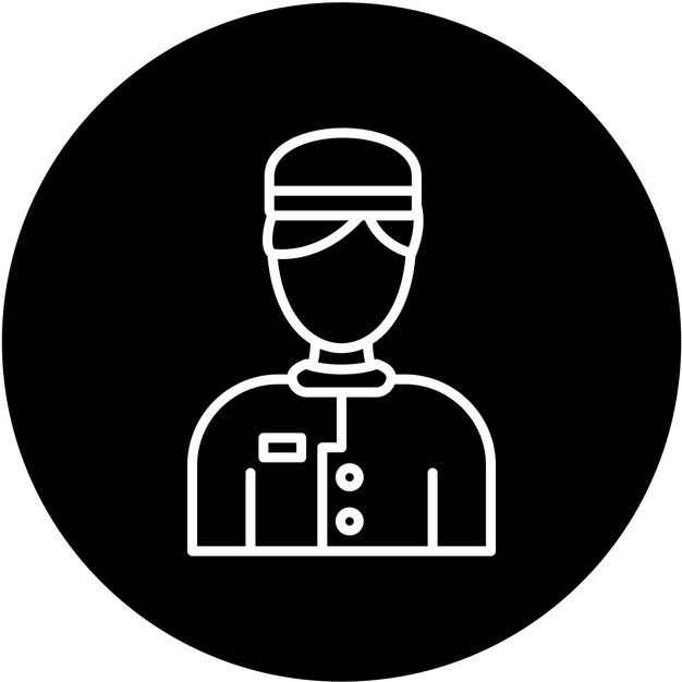 Diseño vectorial Estilo del icono del conserje