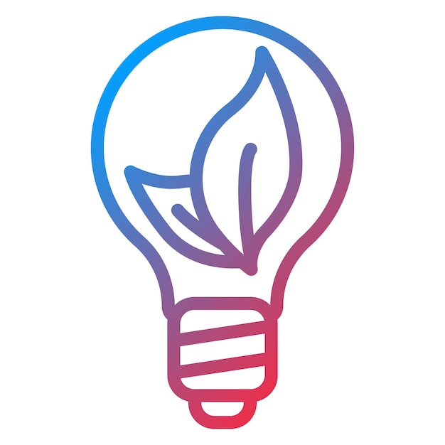 Diseño vectorial Estilo del icono de conservación de energía