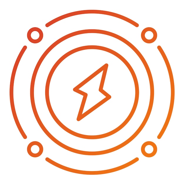 Diseño vectorial Estilo del icono de conservación de energía