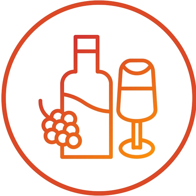 Diseño vectorial Estilo del icono del conservador de vino