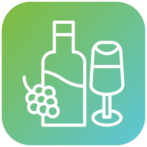 Diseño vectorial Estilo del icono del conservador de vino