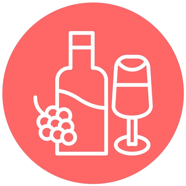 Diseño vectorial Estilo del icono del conservador de vino