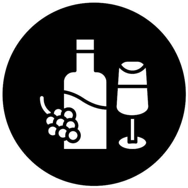 Diseño vectorial Estilo del icono del conservador de vino