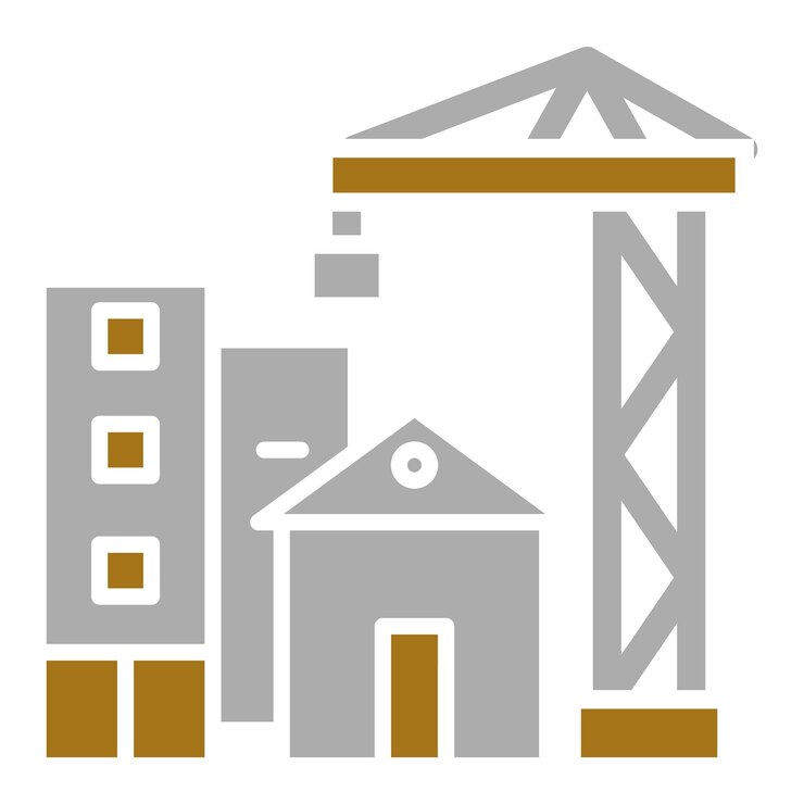 Vector diseño vectorial estilo de icono de construcción de edificios
