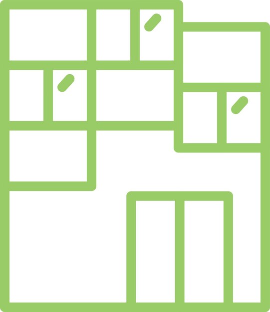 Diseño vectorial Estilo de icono de construcción modular