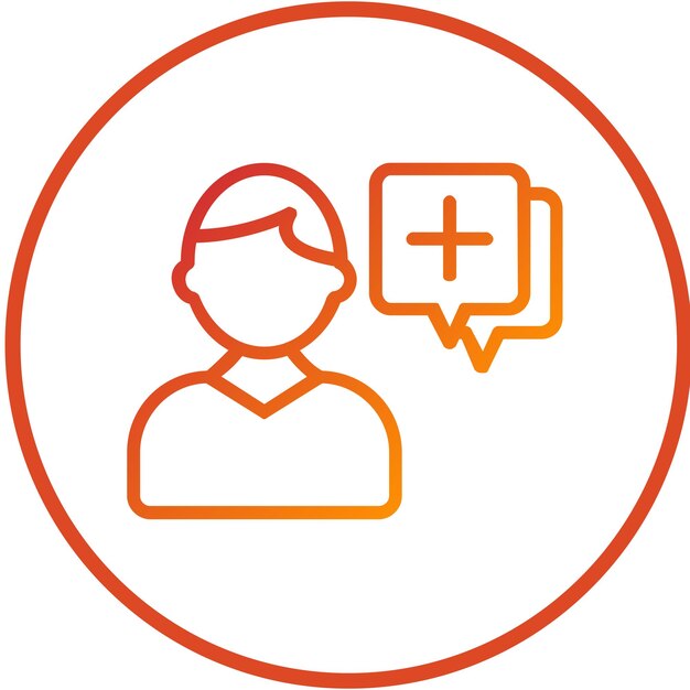 Diseño vectorial Estilo del icono de consulta médica
