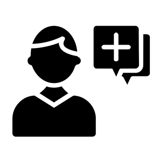 Diseño vectorial Estilo del icono de consulta médica