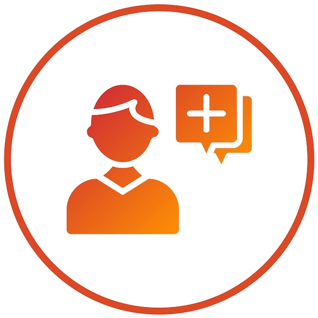 Diseño vectorial Estilo del icono de consulta médica