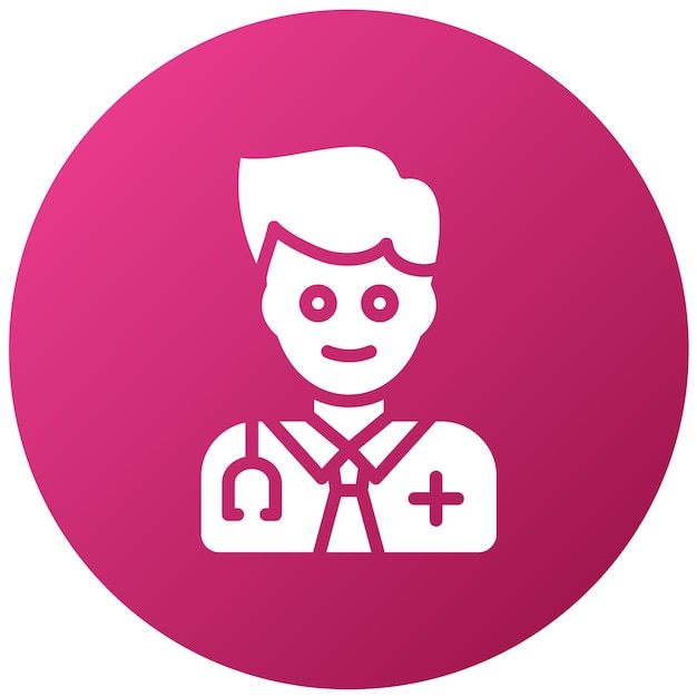 Diseño vectorial Estilo del icono de consulta del médico