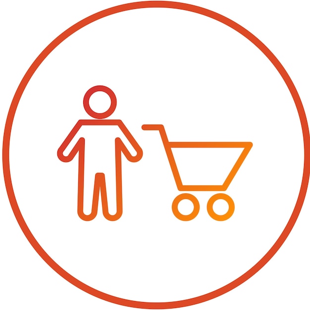 Diseño vectorial Estilo de icono de consumo