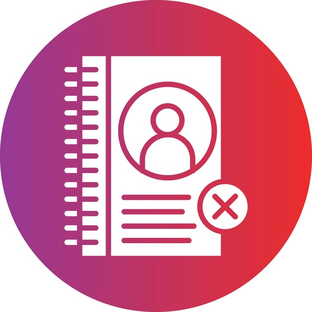 Diseño vectorial sin estilo de icono de contacto