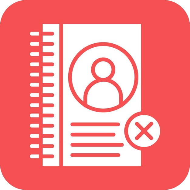 Diseño vectorial sin estilo de icono de contacto
